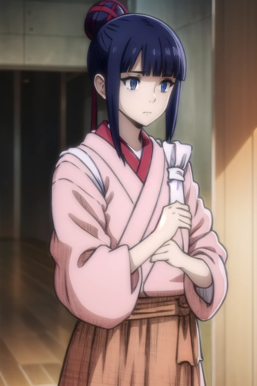 glomeruli, glomeruli, bangs, blue hair, blunt bangs, hair bun, single hair bun, blue eyes,
BREAK skirt, japanese clothes, kimono, hakama, hakama skirt,
BREAK indoors, (prostitute, sex worker:1.4),
BREAK looking at viewer, (cowboy shot:1.5), dynamic pose,
BREAK (masterpiece:1.2), best quality, high resolution, unity 8k wallpaper, (illustration:0.8), (beautiful detailed eyes:1.6), extremely detailed face, perfect lighting, extremely detailed CG, (perfect hands, perfect anatomy),