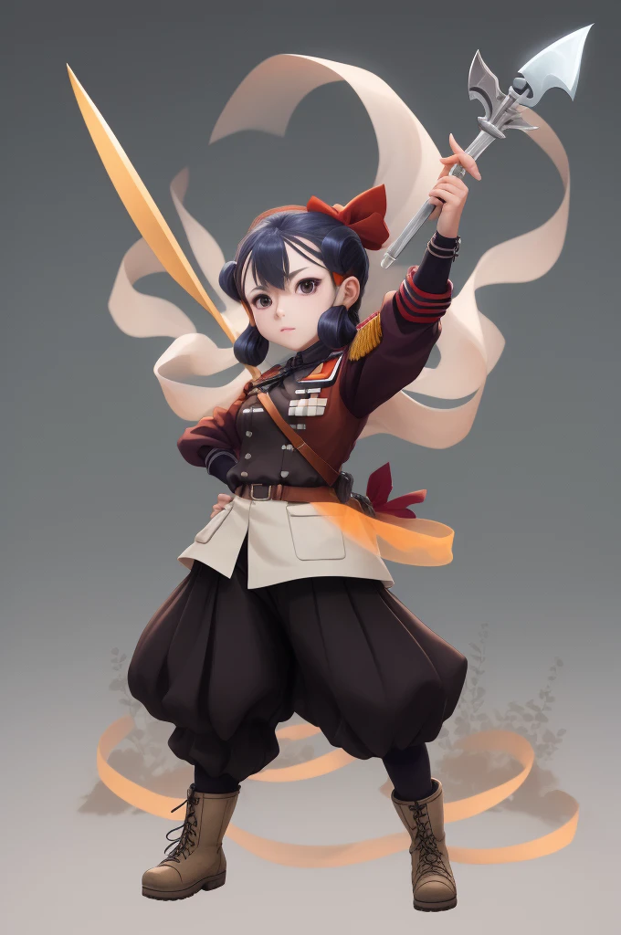 Field Medic Woman, masterpiece, high quality, Game character design, Anime illustration style, simple flat background, (Little:0.9), whole body, Diagonal angle, View your viewers, Dynamic pose, Holding a dagger, Text only,