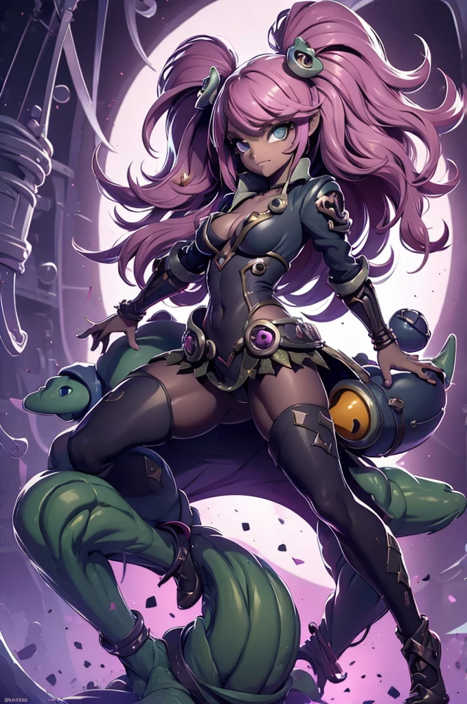 girls estilo rayman legends, character estilo art rayman legends, model sheet, girl , fully body, Giant Accessories,Giant Monster, mascot, sexly, sensuality, GIANT GUN PORTS,sexly,Tight tunics, Legs, alien, curve, monster in turn, Legs long,monster, monster in turn, thigh-high lace pantyhose, love the league, evil Monsters around