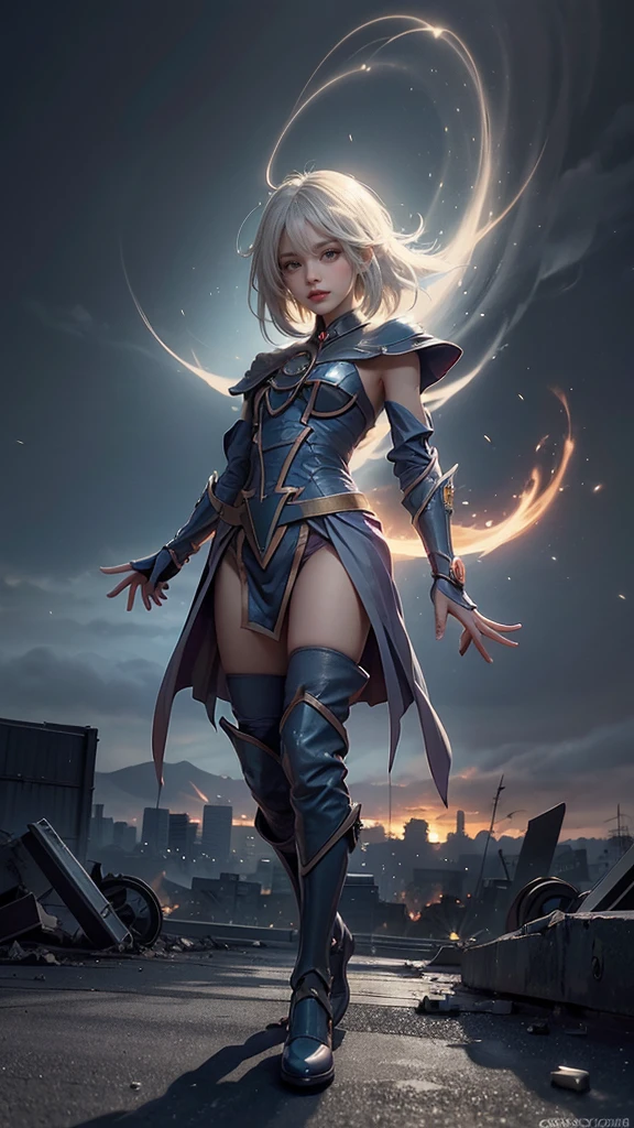 (Giantess element, high resolution, high quality, accurate body structure, detailed body), focus on girl,
BREAK,
(Black Magician Girl:1.3),sexy, combat uniform, girl, looking up at approaching woman from below, cute, girl destroying small town, mischievous expression, white skin, smiling, trampling, walking, anatomically correct, accurate human body, accurate skeleton, full body portrait, shock wave from girl's hand, (shock wave from magic wand),
BREAK,
destroying small town, rubble, burning small town, destroyed small building, collapsed highway, car being crushed, evacuation of residents, sunset, burning small town, rubble scattered at feet, taller than skyscrapers, increase destructive element, make city smaller,
BREAK,
blue-eyed monster, dragon flying in the sky background, (Blue Eyes White Dragon),