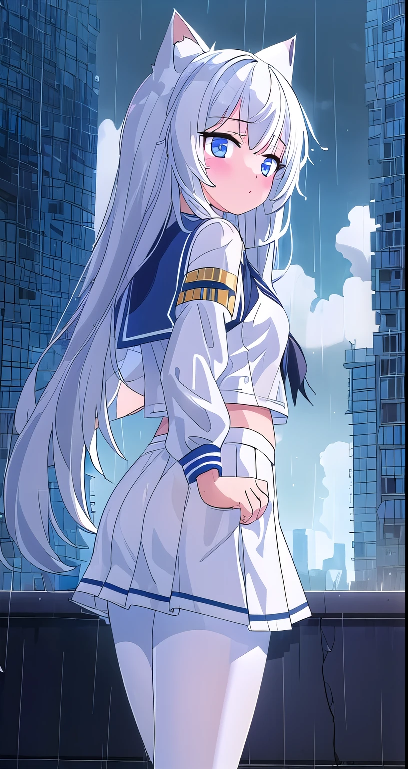 8K,,(( 1 girl in)), Character focus,female student,white short sleeve,Fart,fart a lot