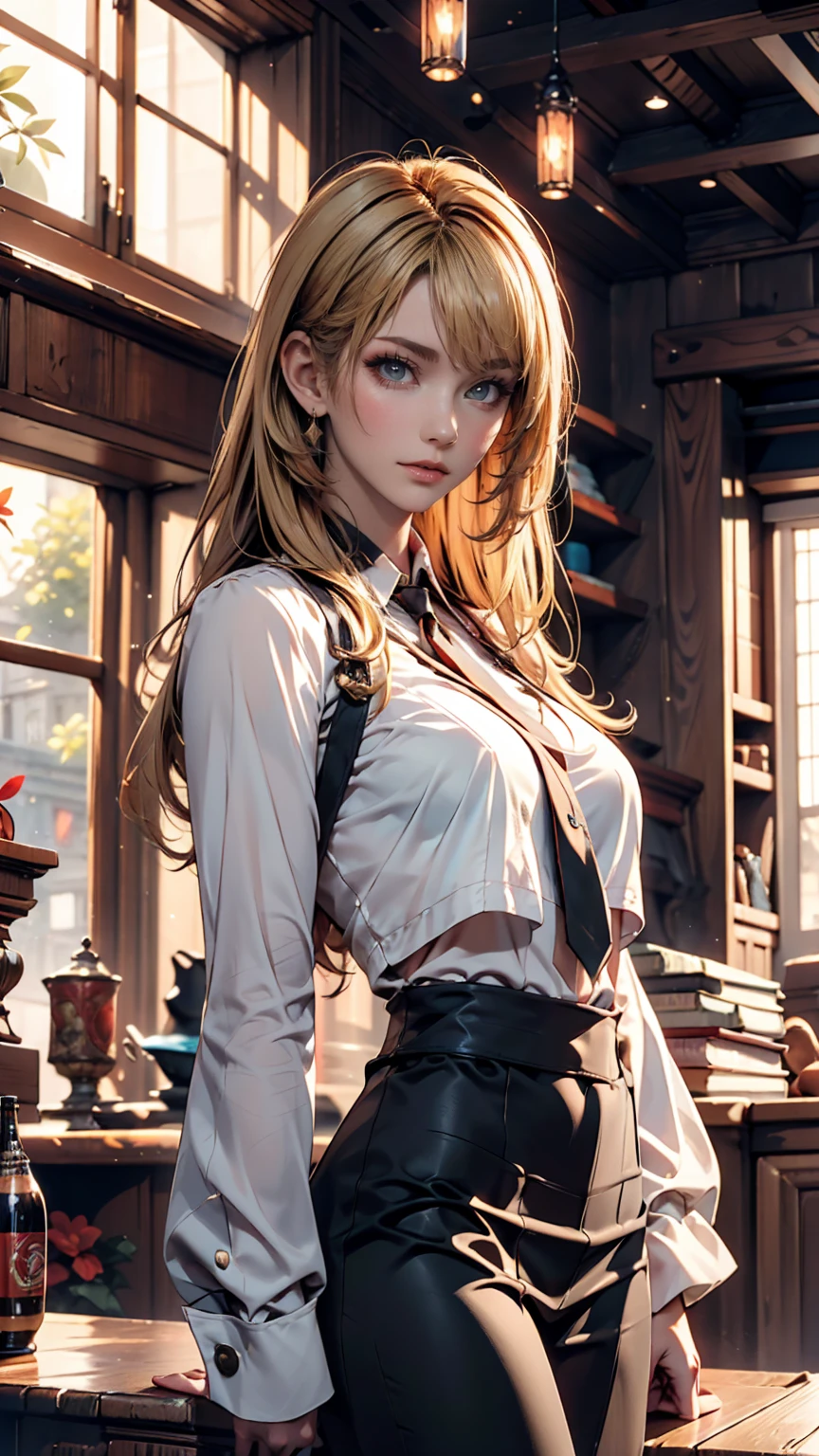 Blonde woman, dressed as dieselpunk, Model shooting style, (Highly detailed CG 8k wallpaper units), The most beautiful art photos in the world, A magnificent professional (photo shoot:Steve McCurry), 8K Ultra HD, Digital SLR, Soft lighting, high quality, Film Grain, Fujifilm XT3 Sharp focus, 5 ....6, Attention to detail, Sharp focus, dramatic, (Wearing diselpunk clothes), (Looking at the audience:1.2), (Natural light), (Fascinating)