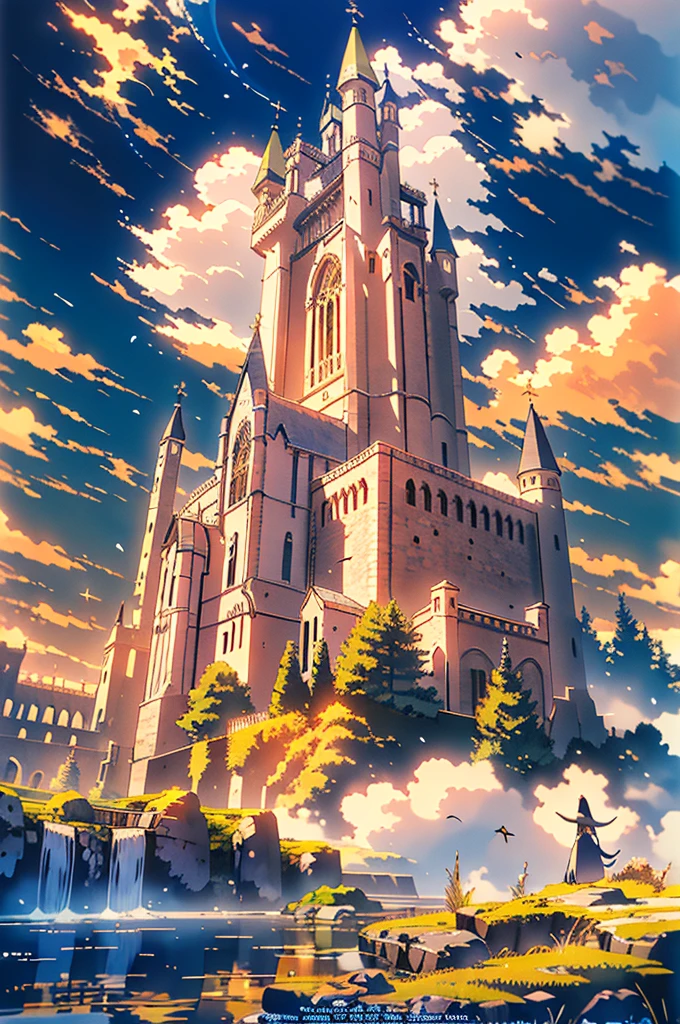 (masterpiece, Highest quality, Highest quality. Official Art, beautifully、aesthetic:1.2). Stunning matte painting depicting a stone building in the middle of a forest, Dark fantasy setting, A mesmerizing magical fantasy forest, Witch&#39;s hut in the woods, highly detailed fantasy art, Detailed fantasy digital art, Digital 2D Fantasy Art, detailed Digital 2D Fantasy Art, Inspired by Andreas Rocha, Enchanted and magical forest, Fantasy art style, Unreal Engine Fantasy Art, Magical Fantasy ForestAnimation BackgroundFantasy ParadiseMagical Fantasy ForestAnimation BackgroundFantasy BackgroundsFantasy ParadiseMagical ForestAnimation BackgroundsFantasy Backgrounds, sunset, Intricate details, Mythical world, digital masterpiece, 14K resolution,16K, Ultra-high resolution, Ultra-high resolution, to be born,wonderful ,future、Iridescent、The world 30 years from now。