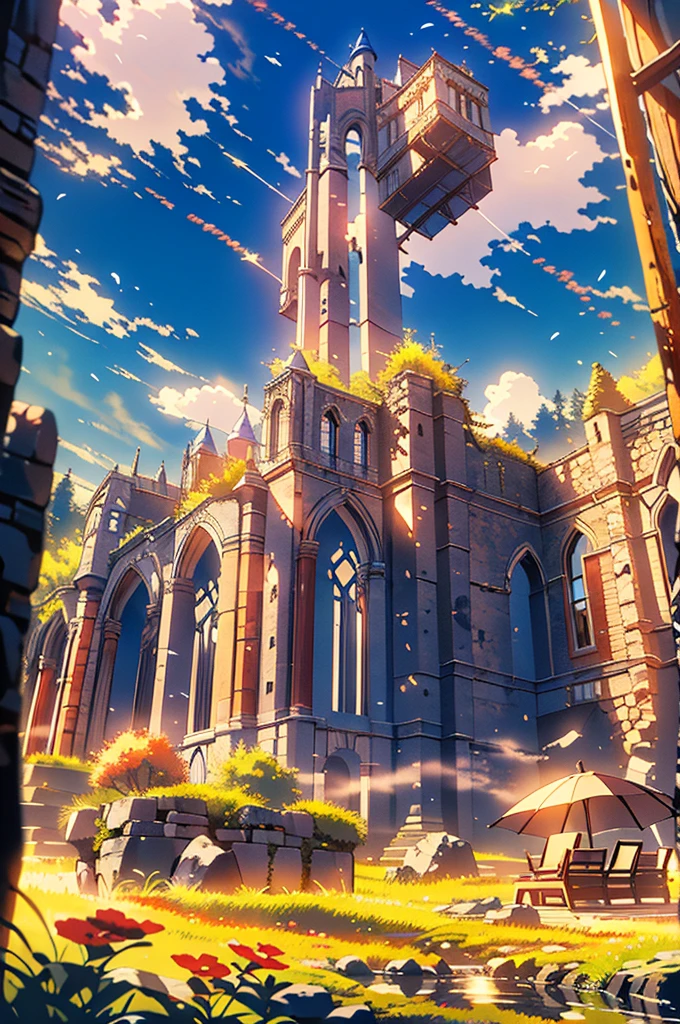 (masterpiece, Highest quality, Highest quality. Official Art, beautifully、aesthetic:1.2). Stunning matte painting depicting a stone building in the middle of a forest, Dark fantasy setting, A mesmerizing magical fantasy forest, Witch's hut in the woods, highly detailed fantasy art, Detailed fantasy digital art, Digital 2D Fantasy Art, detailed Digital 2D Fantasy Art, Inspired by Andreas Rocha, Enchanted and magical forest, Fantasy art style, Unreal Engine Fantasy Art, Magical Fantasy ForestAnimation BackgroundFantasy ParadiseMagical Fantasy ForestAnimation BackgroundFantasy BackgroundsFantasy ParadiseMagical ForestAnimation BackgroundsFantasy Backgrounds, sunset, Intricate details, Mythical world, digital masterpiece, 14K resolution,16K, Ultra-high resolution, Ultra-high resolution, to be born,wonderful ,future、Iridescent、The world 30 years from now。
