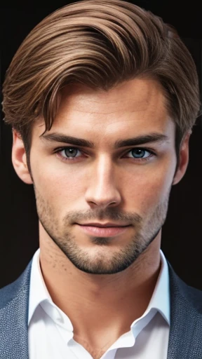 A handsome Swedish man focus on the face
