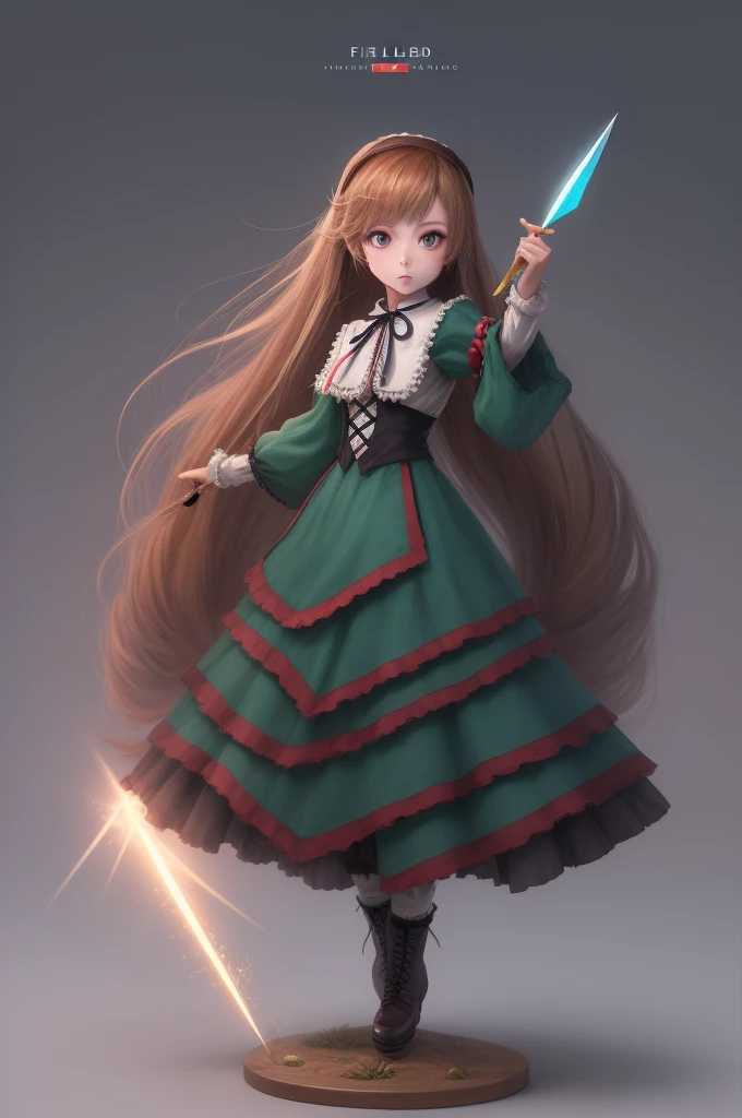 Field Medic Woman, masterpiece, high quality, Game character design, Anime illustration style, simple flat background, (Little:0.9), whole body, Diagonal angle, View your viewers, Dynamic pose, Holding a dagger, Text only,