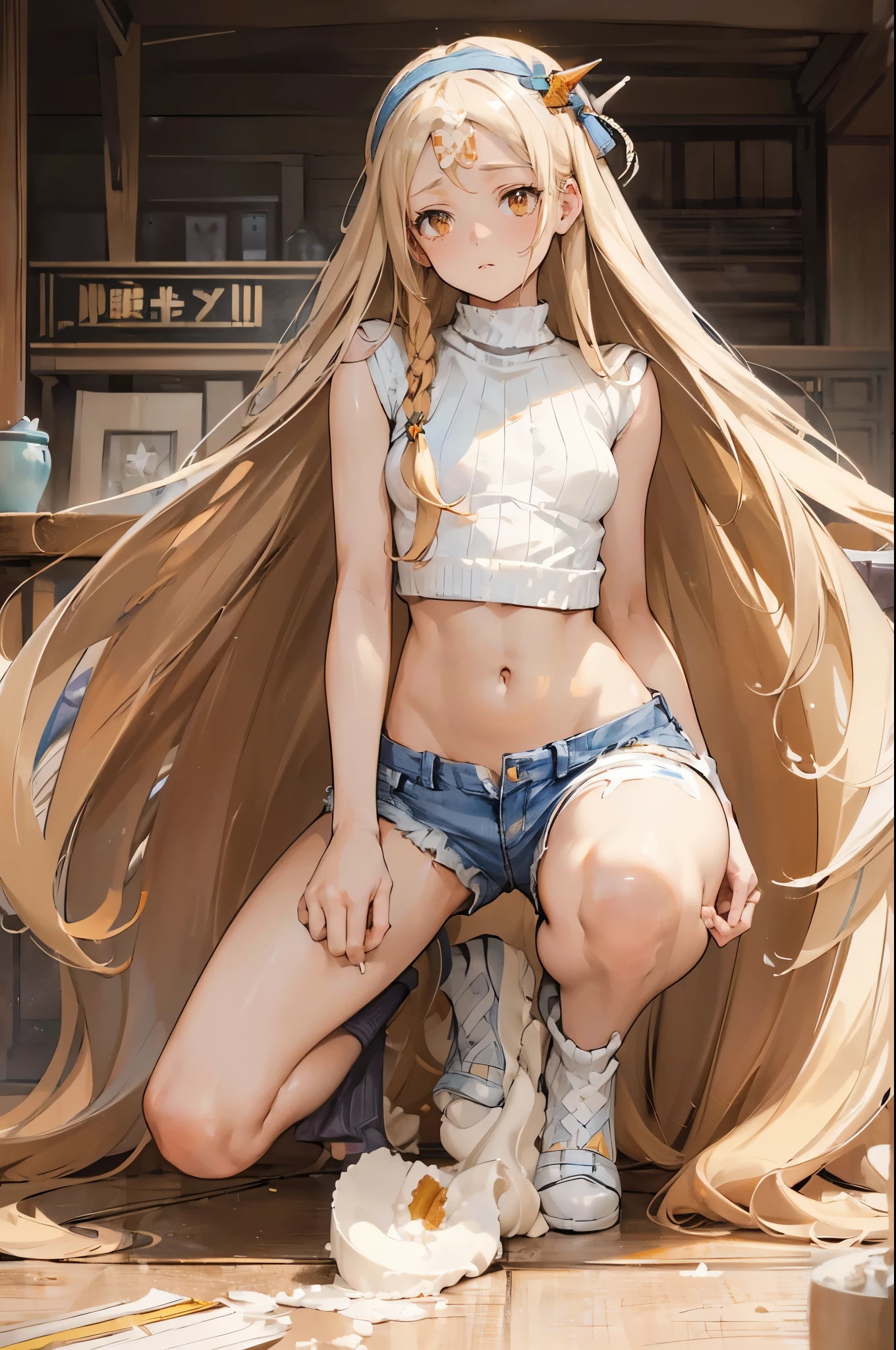 (((1 person:2.0))),(((NSFW:1.5))),((Nude:1.5))),(((naked:2.0))),(((Slim body:1.5))),(((Brown swimsuit:1.5)))(((Wearing a gun belt with a holster:1.8))),,((Wear a wrist watch:1.5))),(((Showing cleavage))),(((Exposed thin inner thighs))),(((Small breasts:1.5))),(((nakedの腕))),(((Wearing boots:1.5))),((Blushed face:1.8)), Beautiful detailed girl, Very detailed目と顔, 緻密でBeautiful Eyes, Very detailed, High resolution, Highest quality, masterpiece, Very detailed, 8k wallpaper, wonderful, finely, Highest quality,(Standing in front of a wooden wall),Beautiful Eyes,((Engage your audience:1.5)),((Cowboy Shot:1.5))),((Front shot:1.2)),((Put your right hand on your chest:1.5)),((Drinking whiskey:1.4)),(((Dreads:1.5))),(((Straddling a chair:1.2)))