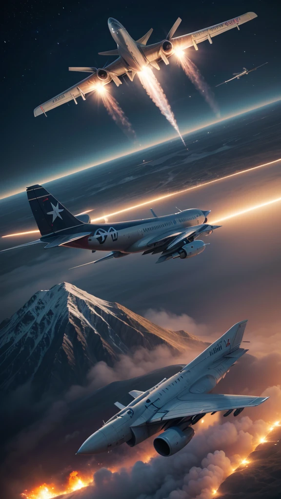 Create images of planes bombing in war