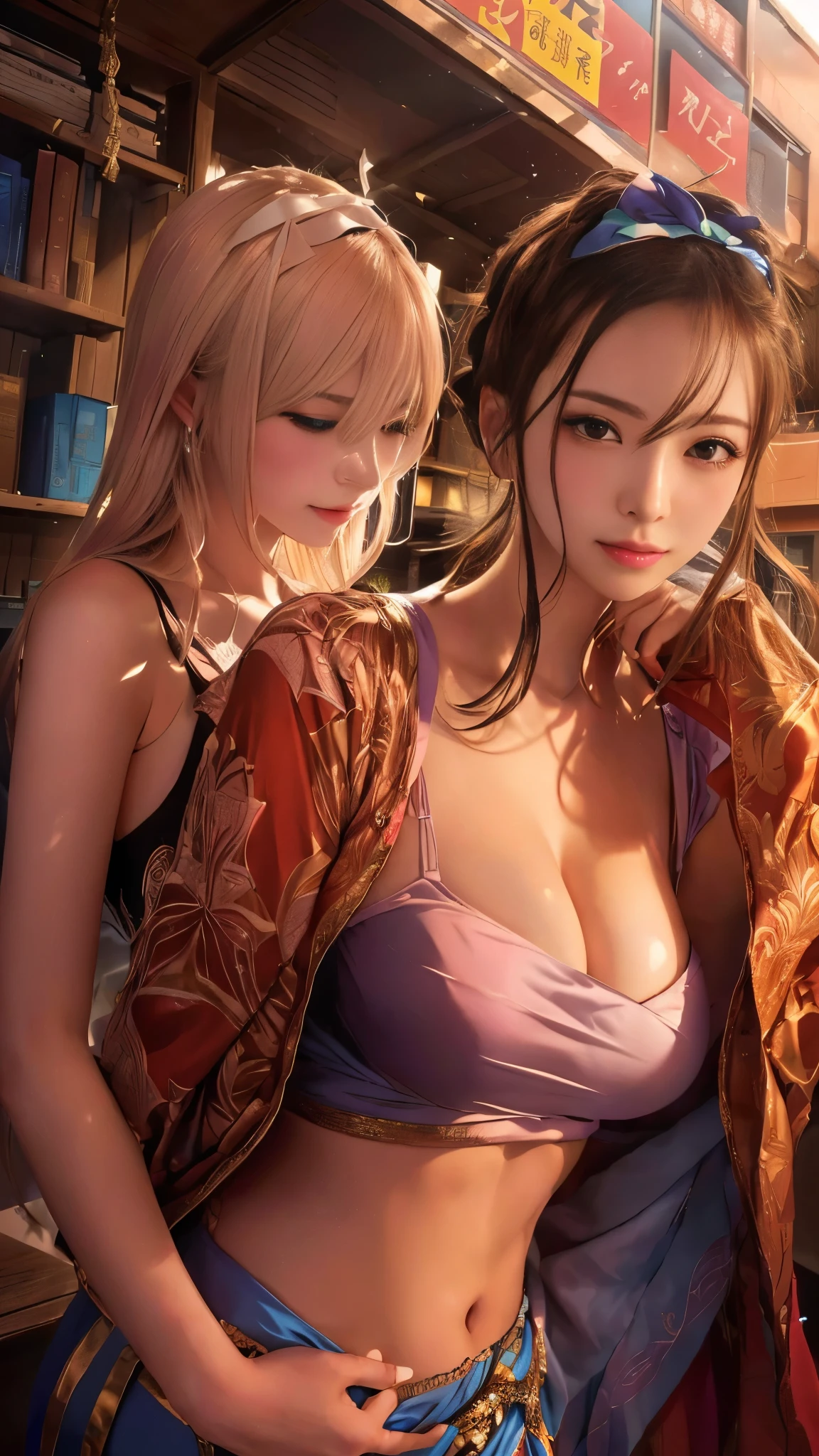 男性の隣に立っている巨乳のAnime Girls, two beautiful Anime Girls, Anime Girls, everyone, Epic light novel art cover, Detailed digital anime art, The finer details. Girls' Frontline, 4K Manga Wallpapers, Epic light novel cover art, Kantai Collection Style, Highly detailed art gems, 魅惑的なAnime Girls, Beautiful and detailed anime art, Anime Style 4k