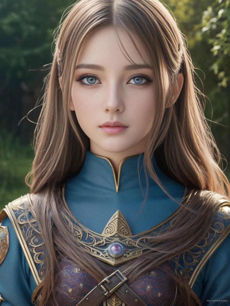 a 20 years old girl,dragonquest sage,beautiful detailed eyes,beautiful detailed lips,extremely detailed face and eyes,long eyelashes,fantasy,medieval,magic,medieval fantasy,fantasy landscape,fantasy art,digital painting,cinematic lighting,vibrant colors,dramatic lighting,realistic,photorealistic,masterpiece,4k,best quality