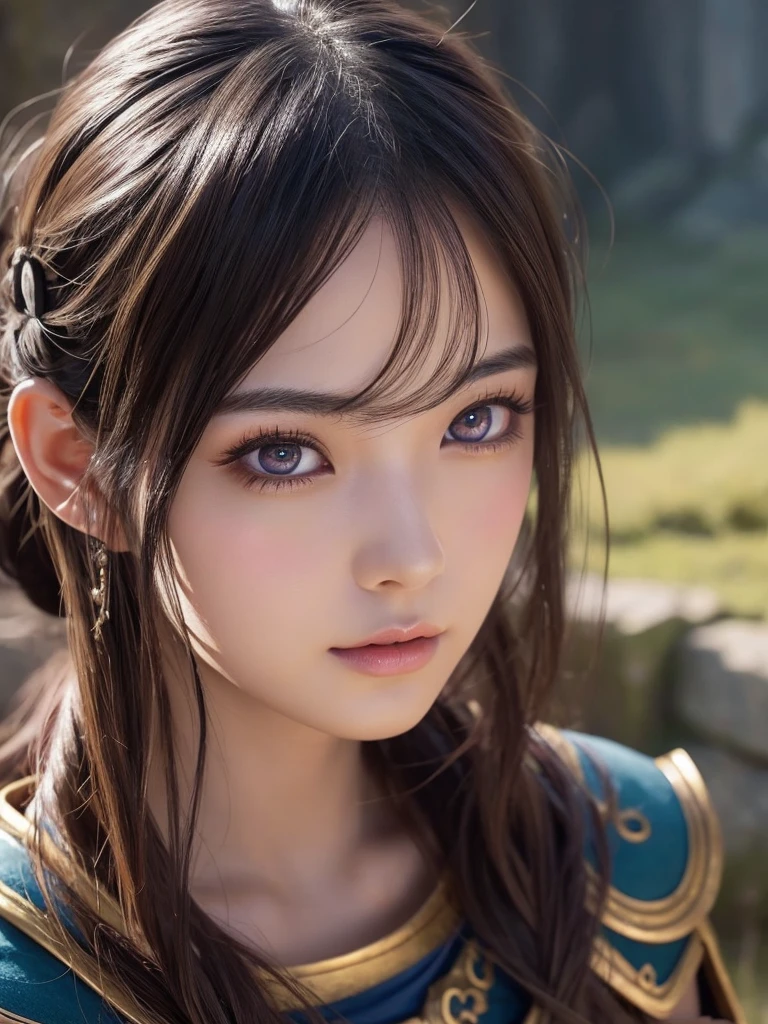 a 20 years old japanese girl,dragonquest sage,beautiful detailed eyes,beautiful detailed lips,extremely detailed face and eyes,long eyelashes,fantasy,medieval,magic,medieval fantasy,fantasy landscape,fantasy art,digital painting,cinematic lighting,vibrant colors,dramatic lighting,realistic,photorealistic,masterpiece,4k,best quality