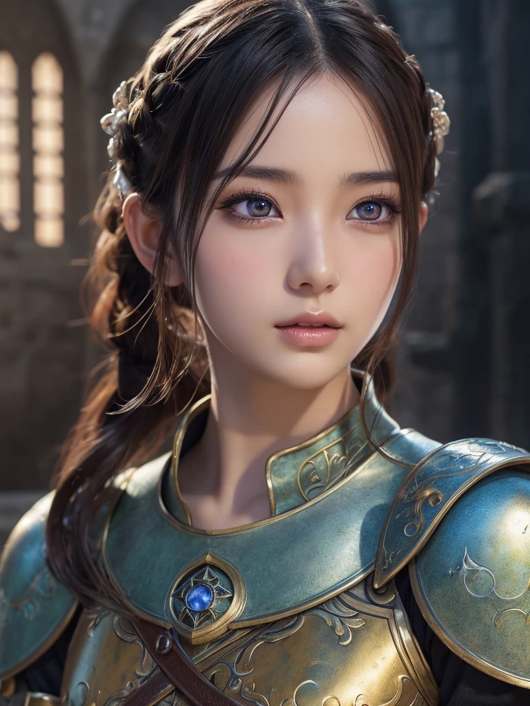 a 20 years old japanese girl,dragonquest sage,beautiful detailed eyes,beautiful detailed lips,extremely detailed face and eyes,long eyelashes,fantasy,medieval,magic,medieval fantasy,fantasy landscape,fantasy art,digital painting,cinematic lighting,vibrant colors,dramatic lighting,realistic,photorealistic,masterpiece,4k,best quality