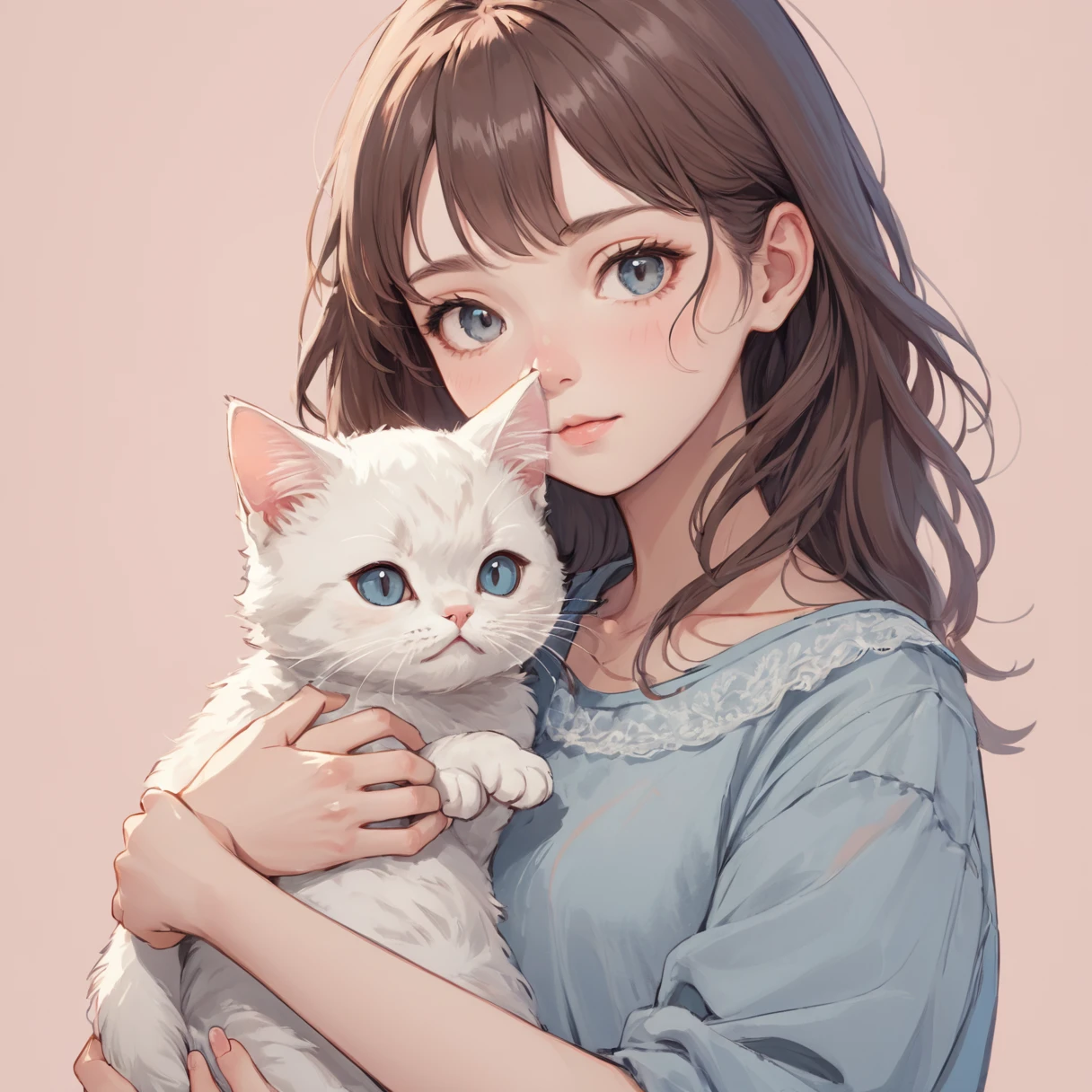 masterpiece,Highest quality,Very detailed,High resolution,Super detailed,beautiful,
Girl holding a cat,Cute doodle style illustration,Soft colors,comfortable,
Girl holding a cat,Cute doodle style illustration,Soft colors,comfortable,Kizitora、