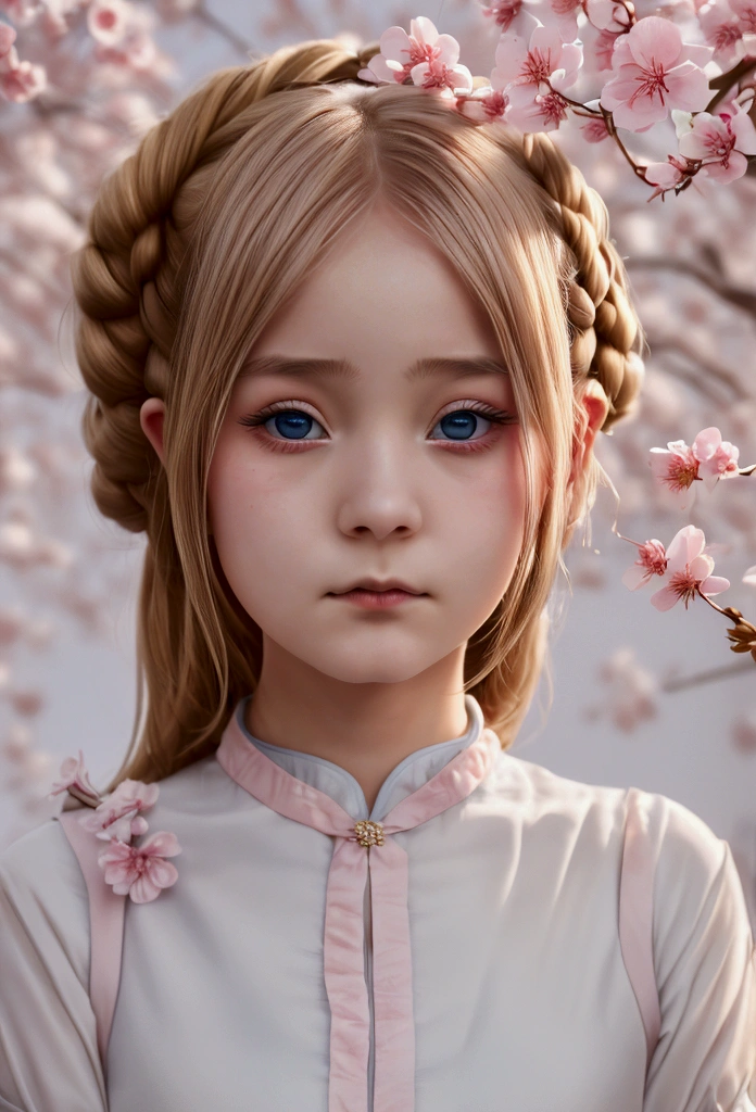 1 girl , (Incredibly_absurdities:1.5), 'Alone' 'an extremely delicate , beautiful girl , 8K Wallpaper,sakura:1.6,