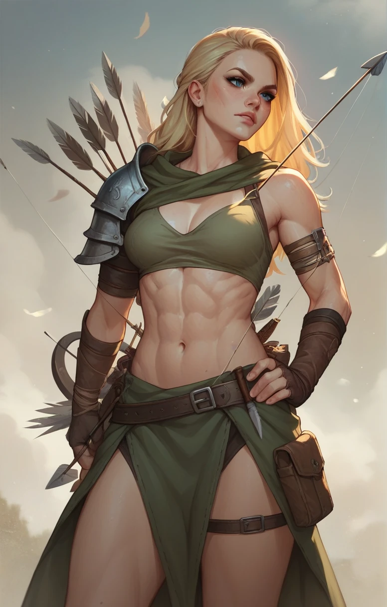 arrow woman warrior, blonde