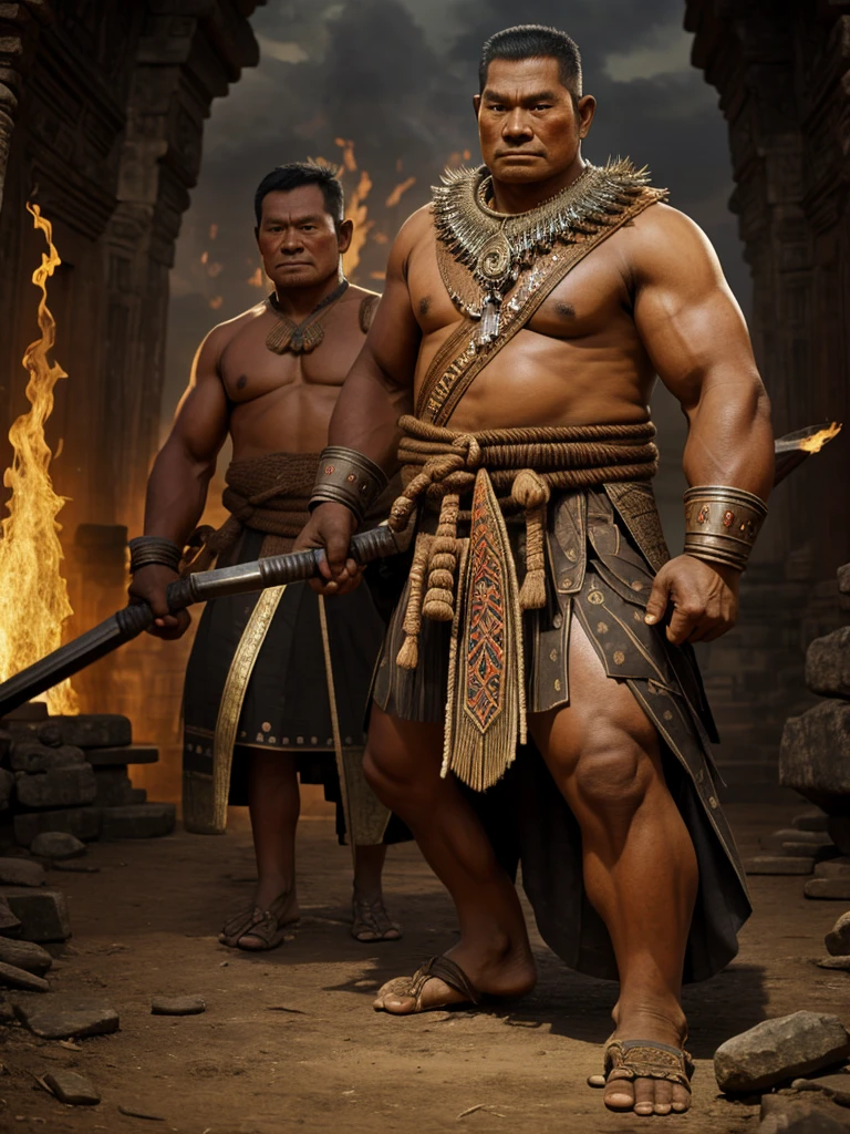 Ancient majapahit warrior,old age,big body