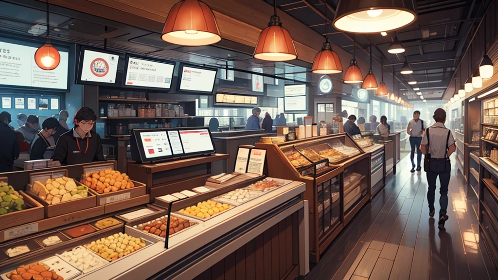 High level of image quality,Cash register,Bright,clean,Cover、Western Restaurant,Cash register,Female cashier,Merchant Clothing,masterpiece, Top quality, best quality,beautiful and aesthetic:1.2,Professional Illustration:1.1,Ultra Detailed:1.3,Perfect lighting