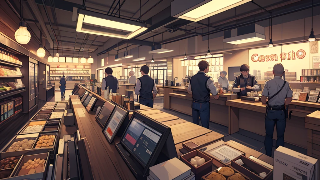 High level of image quality,Cash register,Bright,clean,Cover、Western Restaurant,Cash register,Female cashier,Merchant Clothing,masterpiece, Top quality, best quality,beautiful and aesthetic:1.2,Professional Illustration:1.1,Ultra Detailed:1.3,Perfect lighting