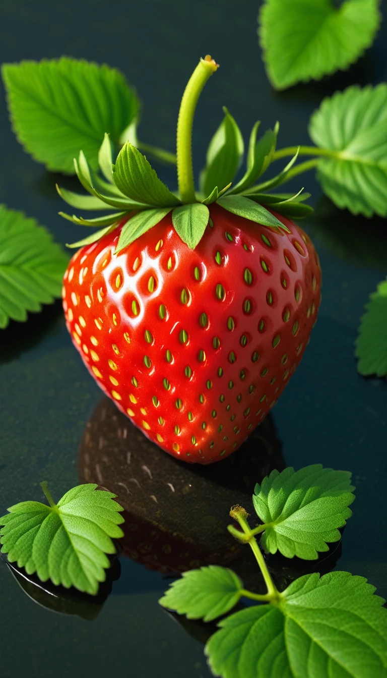 A red strawberry