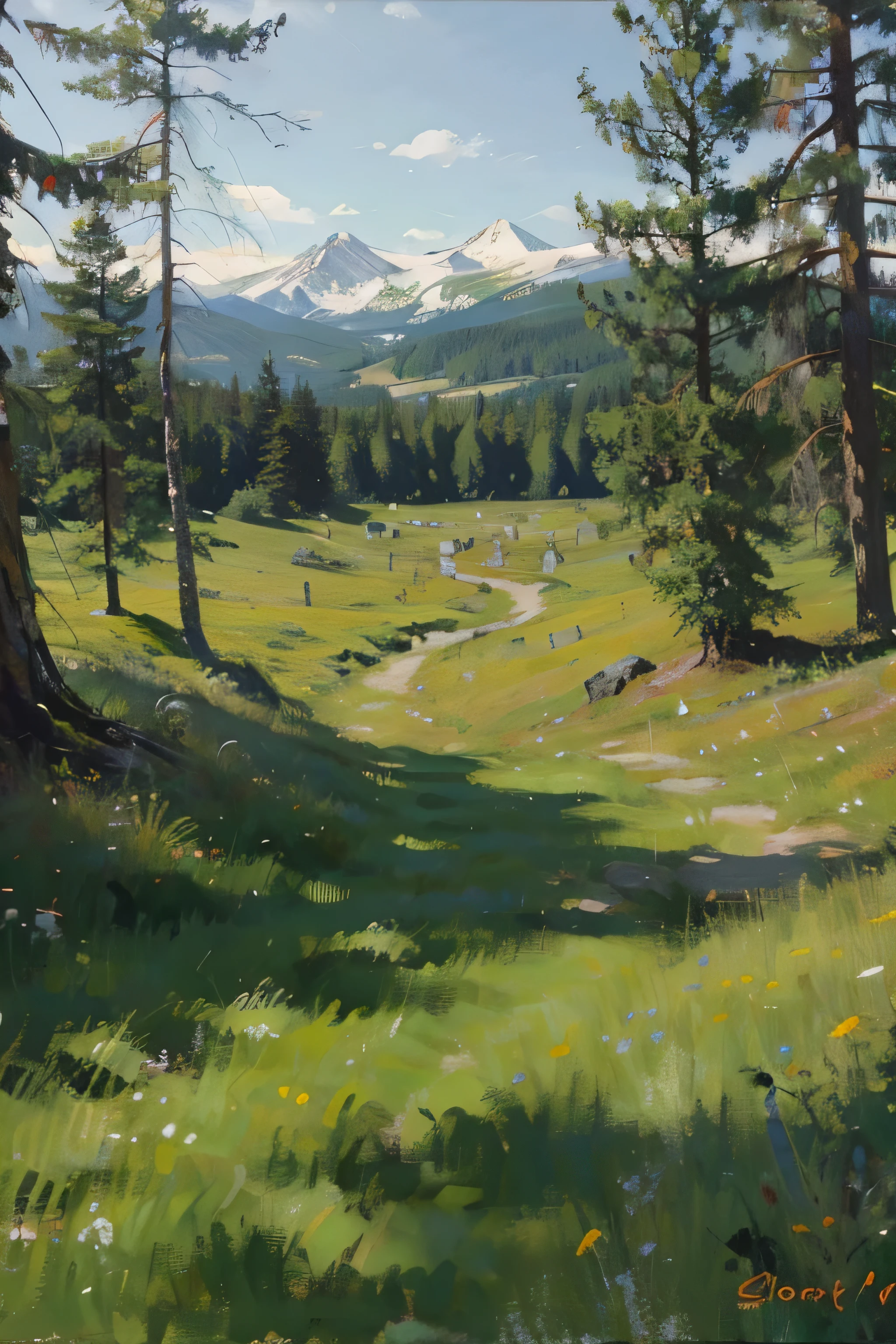 beautiful gaint spruce tundra forest
