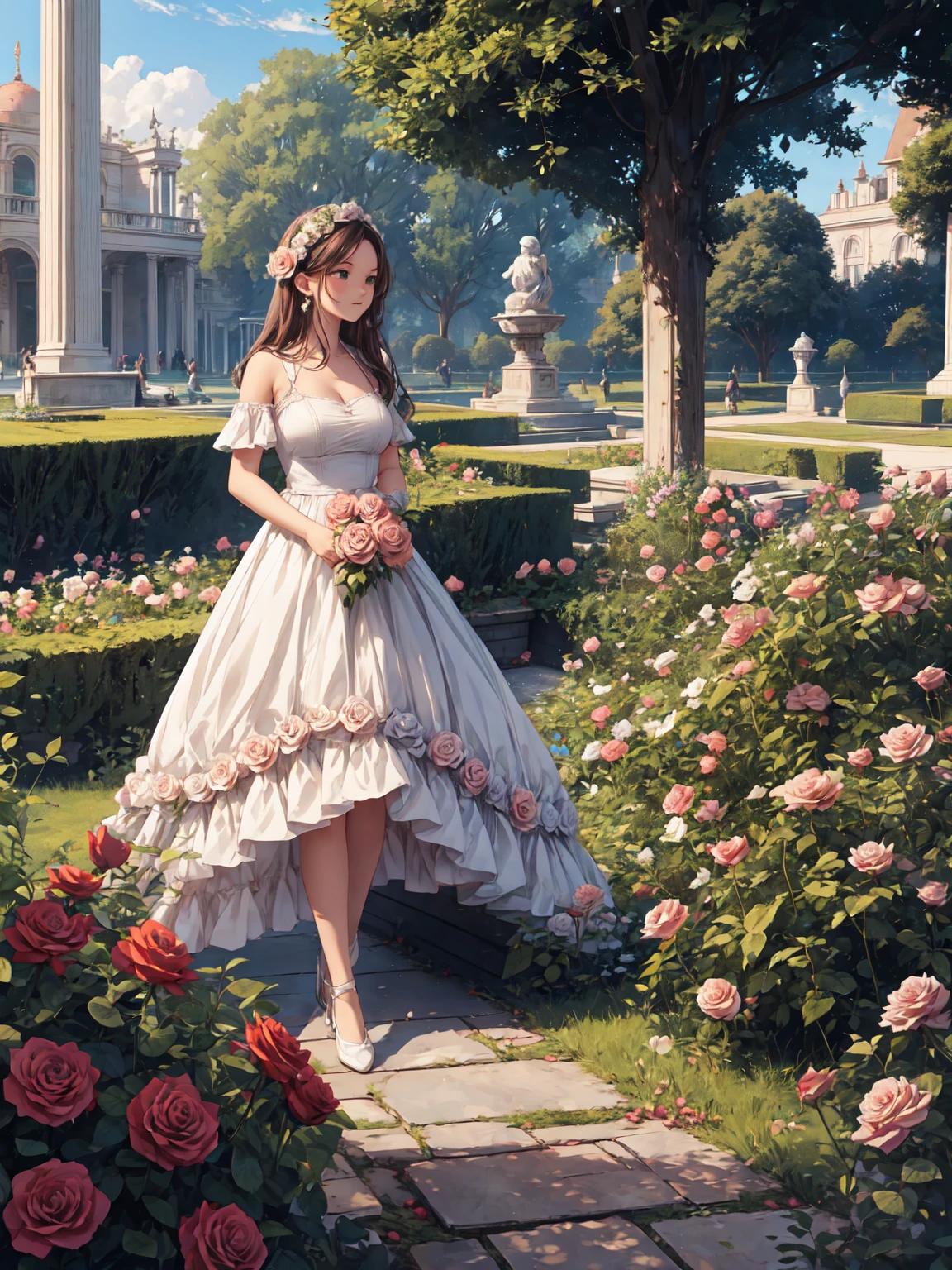  in the rose garden,A respectful atmosphere,
