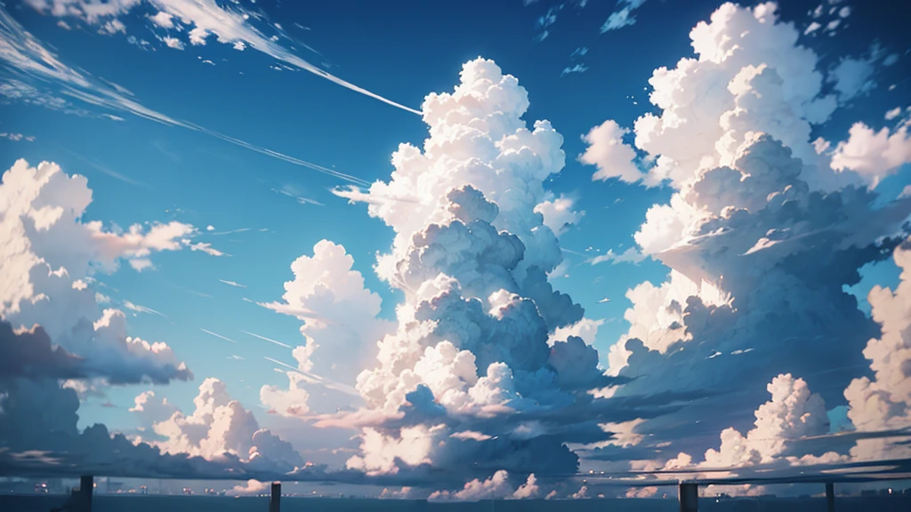 Sky texture with scattered clouds