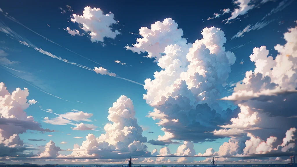 Sky texture with scattered clouds