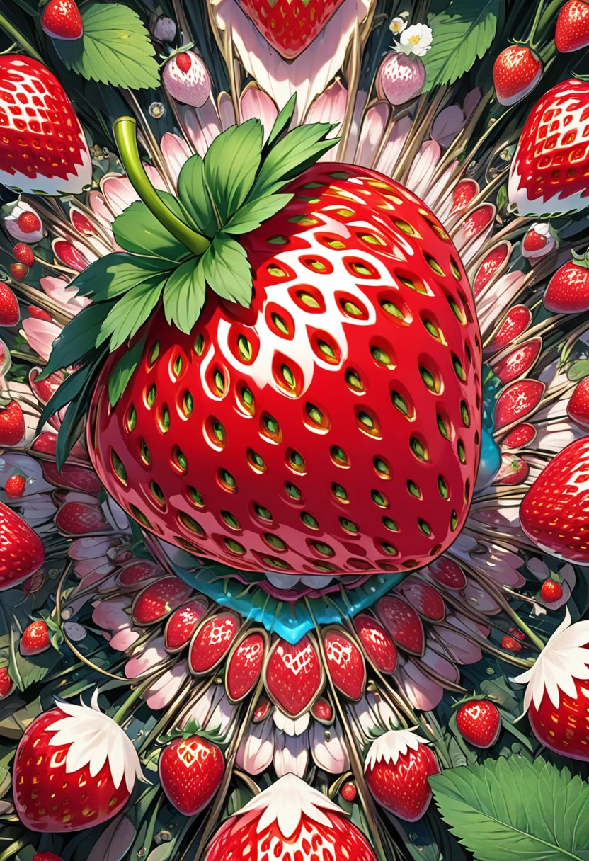 
               Close-up still life of a strawberry on a background of thick white snow. Actual and accurate anatomy. Extremely delicate texture. Clear and detailed animation. High quality. Realistic.