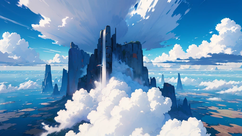 High level of image quality,Sky texture with scattered clouds
