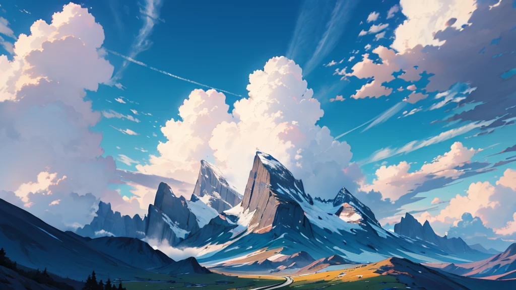 High level of image quality,Sky texture with scattered clouds