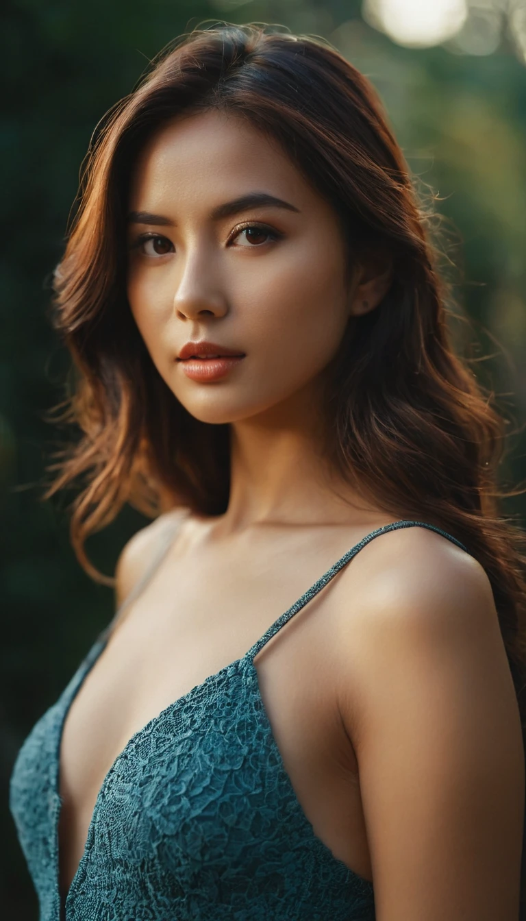 fot, great girl, (retrato em close extremo), filmのシーン, 正面, for the camera, ((dynamic shadows)), standing alone, model fotshoot, (film gRaby), ((Raby, messy, humida)), sunset, detailedeyes, 100mmf/2.8. macro lens, Fujifilm XT3, Canon R5, Fujicolor Fujichrome Velvia 100, chemise, complex background, work of art, visually stunning:1.5, exciting, highest quallity, complex and highly detailed:1.5, Specialized color coding, super verboseな:1.8, filmのような design:1.5, very detailled image, hyperealisitic, realisitic art style, fotrealism, dynamic Lumiereing, Lumiere, detailed back ground, filmのような Lumiereing, filmのような angle, so cute, super verbose, details Intricate, semi realisitic, highest quallity, realisitic, fot realisitic, Dramatic Lumiereing, Detailed Lumiereing, realisitic fot, [[Volumetric Lumiereing, Spotted lighting]], ((vignette)), very detailled, sulky, incredible, great, film, atmospheric haze, 超high resolution, wall-paper, 8k,Richly textured details, super verbose, detailed back ground, Dramatic angle, incredible composition, dynamic Lumiereing, award winning fot, complex background, caustics, optics, surreal, magie, Perfect Anatomia, 最high resolution, highest quallity, high resolution, realisitic fot, professional fotgraphy, professional color grading, filmのような angle, Lumiere refletida, closed up, lot of details, very detailled, full of detail, realisitic details, filmのような, Dramatic, dynamic, Very refined lines and shapes, Very fine details of the object, sharp details, ampla gama de cores, lot of details everywhere, ray tracing, Anti-aliasing, realisitic soft shadows, desaturated colors, great quality, insane solution, insane details, work of art, 8k, 4k resolution, 