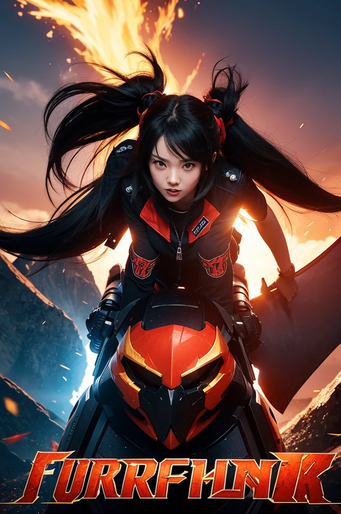 Make an online gaming team logo with the FURY theme and the word FURY anime version