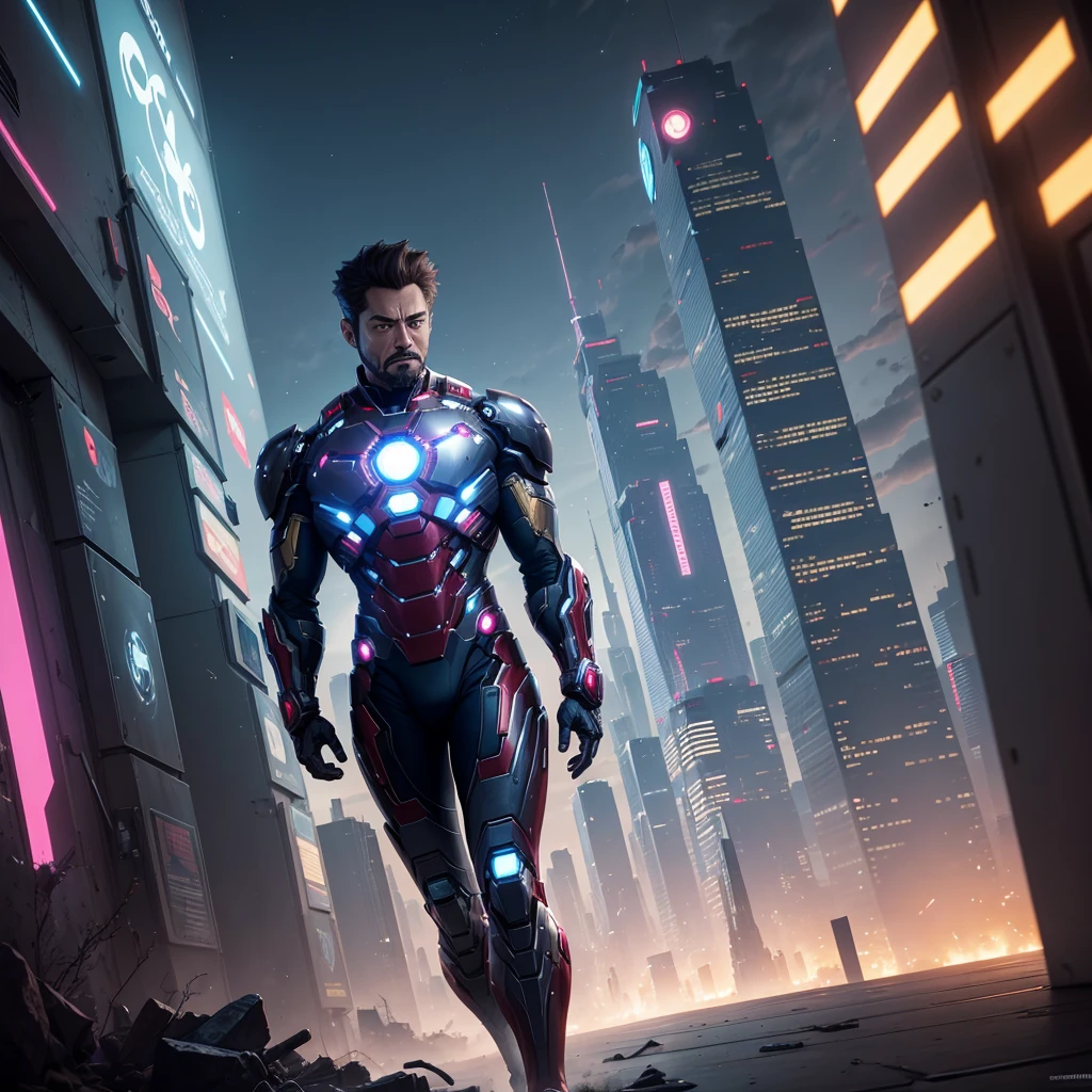 **Chapter One: The Dawn of Neo-Titan werewolf**
In the sprawling metropolis of Neo-Tokyo, the skyline was a dazzling array of neon lights and towering skyscrapers that seemed to touch the stars. Amidst this futuristic wonderland, billionaire inventor Tony Stark was hard at work in his high-tech lab, nestled within the Stark Industries Tower. The world had changed dramatically since the days of his original Iron Man suit, and so had the threats that humanity face Tony's latest creation, the Neo-Titan dark matter colour armor, was a marvel of modern engineering. Built from a blend of nanotechnology and quantum computing, it was designed to be faster, stronger, and more intelligent than any suit before it. As Tony tinkered with the final adjustments, his AI assistant, JARVIS, chimed in. "Sir, the energy core is now fully stabilized. We're ready for a test flight." Tony smirked, his eyes gleaming with excitement. "Alright, JARVIS. Let's see what this baby can do." He stepped into the suit, feeling the familiar yet exhilarating sensation as it enveloped him. The HUD lit up, displaying a myriad of data streams and diagnostics. With a surge of power, Tony launched himself out of the tower, soaring into the night sky. The city below was a blur of lights and motion, but Tony's mind was focused on one thing: the looming threat of the cybernetic warlord, Xylar, who had declared war on humanity.
As he flew toward the outskirts of Neo-Tokyo, where Xylar's forces were reported to be amassing, Tony couldn't help but feel a sense of déjà vu. He had faced countless foes in his lifetime, but this battle felt different. The stakes were higher, the enemy more formidable. But with the Neo-Titan armor, Tony Stark was ready to face whatever challenges lay ahead.