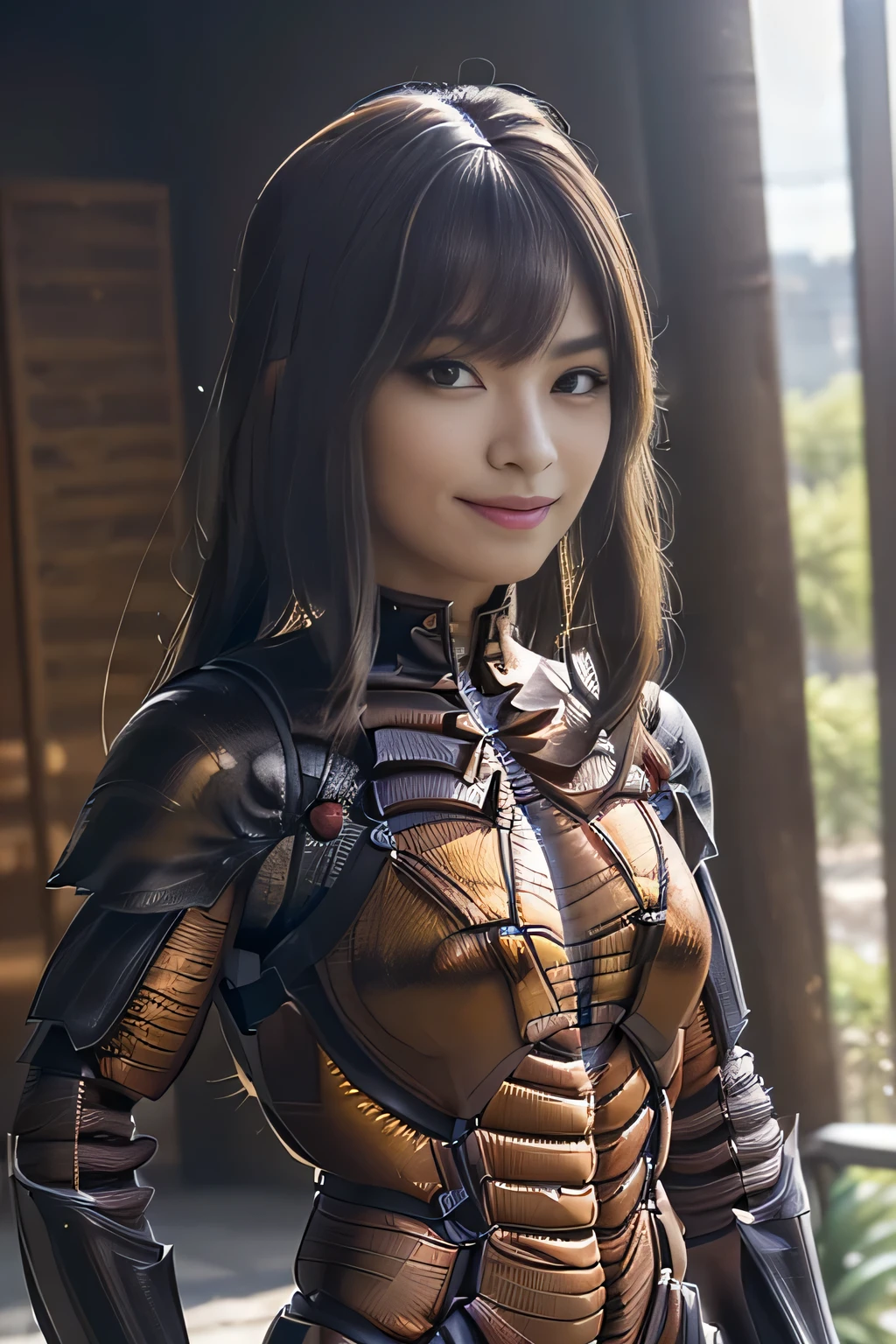 (high resolution,masterpiece,best quality,extremely detailed CG, anime, official art:1.4), realistic, photo, amazing fine details, all intricate, gloss and shiny,awesome many layers, 8k wall paper, 3d, sketch, kawaii, illustration,( solo:1.4), perfect female proportion,villainess, (fusion of dark brown cockroach and lady:1.4), (brown cockroach form lady:1.2), (brown cockroach lady:1.2), (fusion:1.2), (solo:1.4), (evil smile:1.2), muscular, abs, (cockroach brown exoskeleton bio insect suit:1.4), (cockroach brown exoskeleton bio insect armor:1.2), (brown transparency cockroach wing:1.4), (brown cockroach antennae:1.3),