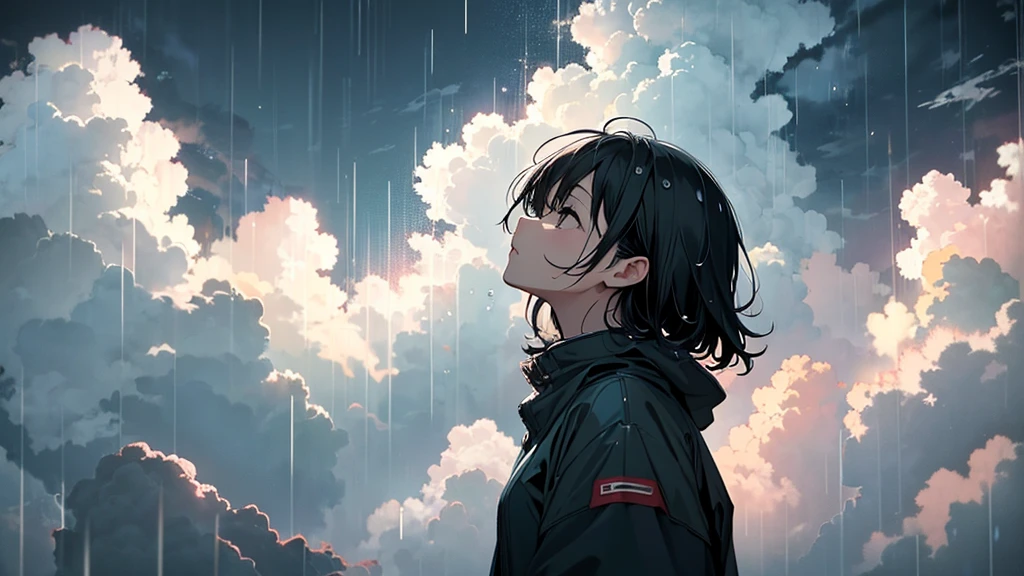 天空Clouds,Clouds:1.8,Looking up,rain,Heavy rain,Cold,Heavy rain,cloudy day的云,Black clouds,Cool colors,Lack of light,cloudy day,Telephoto,Simple colors,Looking up,Looking up图