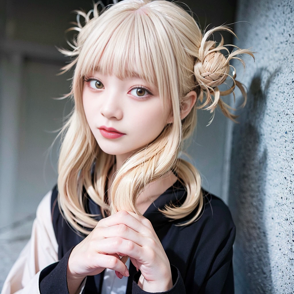 white hair
