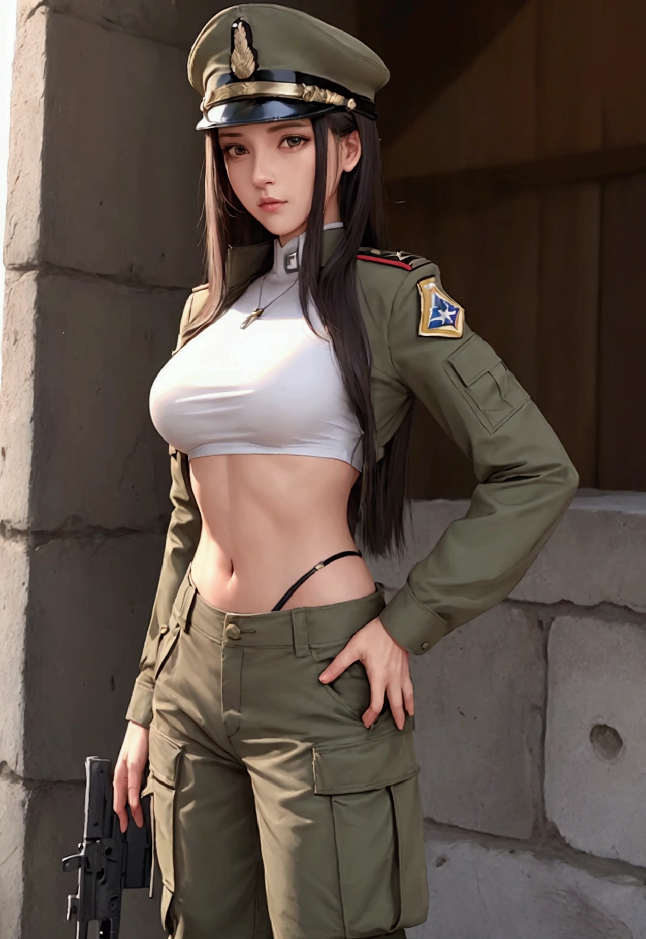 arafed ((young woman )) ((soldier)) ((Israel)) (sexy soldier outfit)) avant garde fashion model pop up parade figure, seductive anime girl, anime figure, (anime figurine), seductive. highly detailed, aoshima chiho, ( highly detailed figure ), pvc figurine ((sensual)) ((sfw))