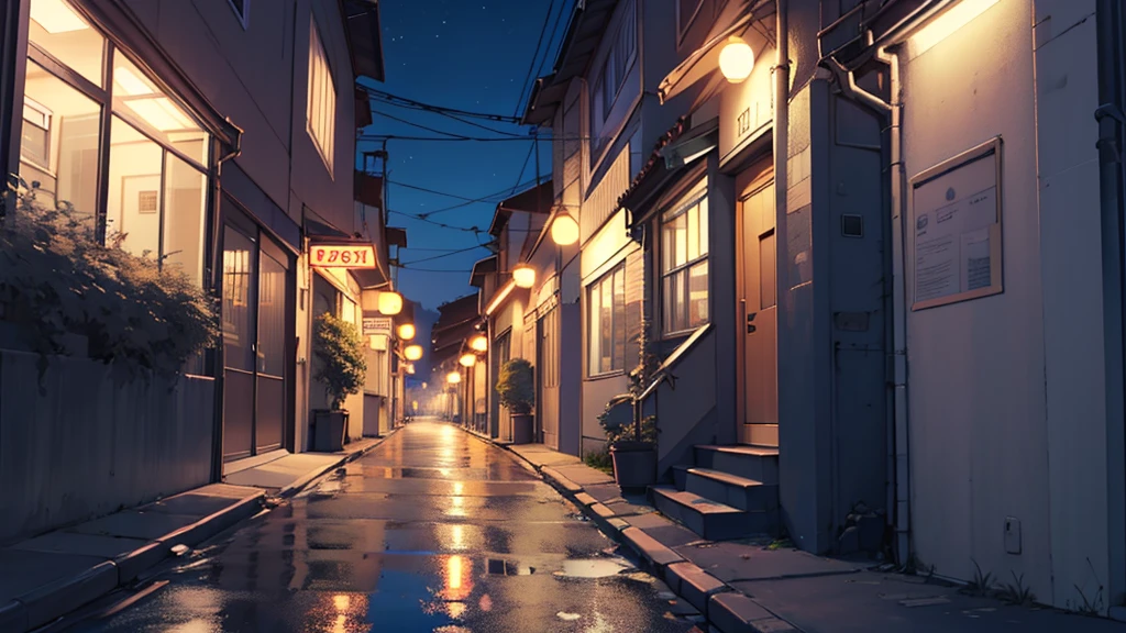 High level of image quality、night,downstairs,School,Late Night,City