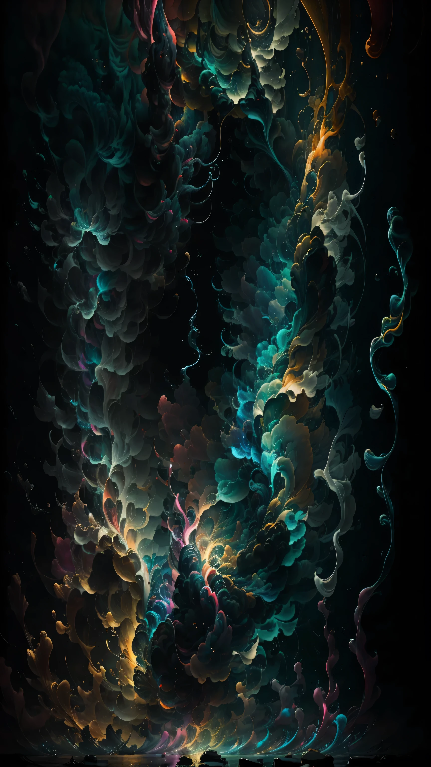 Create compelling abstract artworks that emphasize fluidity and movement. A closeup of a Colorful smoke pouring over the background, Flowing colored smoke, Colorful smoke, Colorful smoke, Colored smoke, Light colored smoke, Acid Smoke, Colored smoke, Rainbow Smoke, Psychedelic smoke background, Colorful smoke in the background, Thick and colorful smoke, Rotating smoke emission color, Colorful smokeの雲, Swirling smoke, Flowing Smoke Art. Use a rich and diverse color palette, Seamlessly blend tones to evoke a sense of continuous movement. Exploring the Interaction of Softness, Sophisticated, Sharp shapes, Dynamic Edge. Mix and blend colors, Gives the impression of a swirling current or lively vibration. Incorporate natural elements, Like the gentle curves of ocean waves, A vibrant glow reminiscent of a blooming flower, Power lines like a gust of wind. He combined these natural motifs with abstract forms..、Creates harmonious and fascinating compositions。.......... Incorporate chance and spontaneity、Colors and shapes are created by nature. Encourage artworks to evolve as journeys, Inviting the viewer to explore the depths of abstract landscapes、It calls for interpretation.。. This work of art will surely amaze and fascinate you......., It draws the viewer into a fascinating world of colors and shapes... Abstraction meets nature、Inviting the viewer into a world of imagination and excitement.。.........., Leave a lasting impression of beauty and creativity