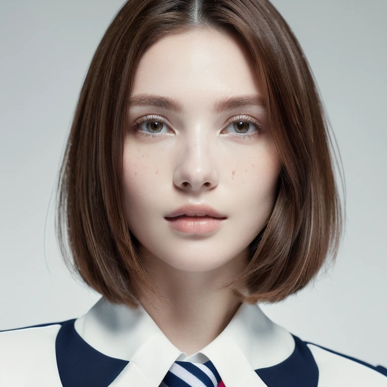 (masterpiece,best quality:1.4),(8k,raw photo,photo realistic:1.2),shiny skin,detailed skin,detailed face,detailed eyes,1girl, (((Japanese woman))), beautiful face, ( masterpiece , ultra Detailed ) , (((photo reality))), (((photo))), (((real))), (((haircut of uniform length))), straight hair, (((long hair))), auburn hair, thin eyebrows, Downturned eyes, Sensual eyes, Pointy nose, delicate chin, alabaster skin, milky skin, Oblong face, (((looking at viewer)))