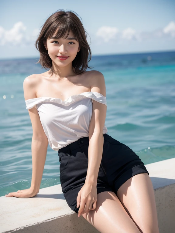 ((Exposing shoulders)), ((Ample breasts)), ((The skirt is short)), ((Sexy Legs)), ((whole body)),practical, Stylish girl,1girl,sexy pose,best quality,masterpiece,illustration,an extremely delicate and beautiful,CG,unity,8k wallpaper,Amazing,finely detail,masterpiece,official art,extremely detailed CG unity 8k wallpaper,incredibly absurdres,huge filesize,ultra-detailed,highres,extremely detailed,beautiful detailed girl,realistic,outdoors,light contrast,(White tee shirt、Shorts,、Red lipstick、Looking from below、smile、(Ocean、Ocean岸で歩いている)、ショートヘアー
Waiting to start