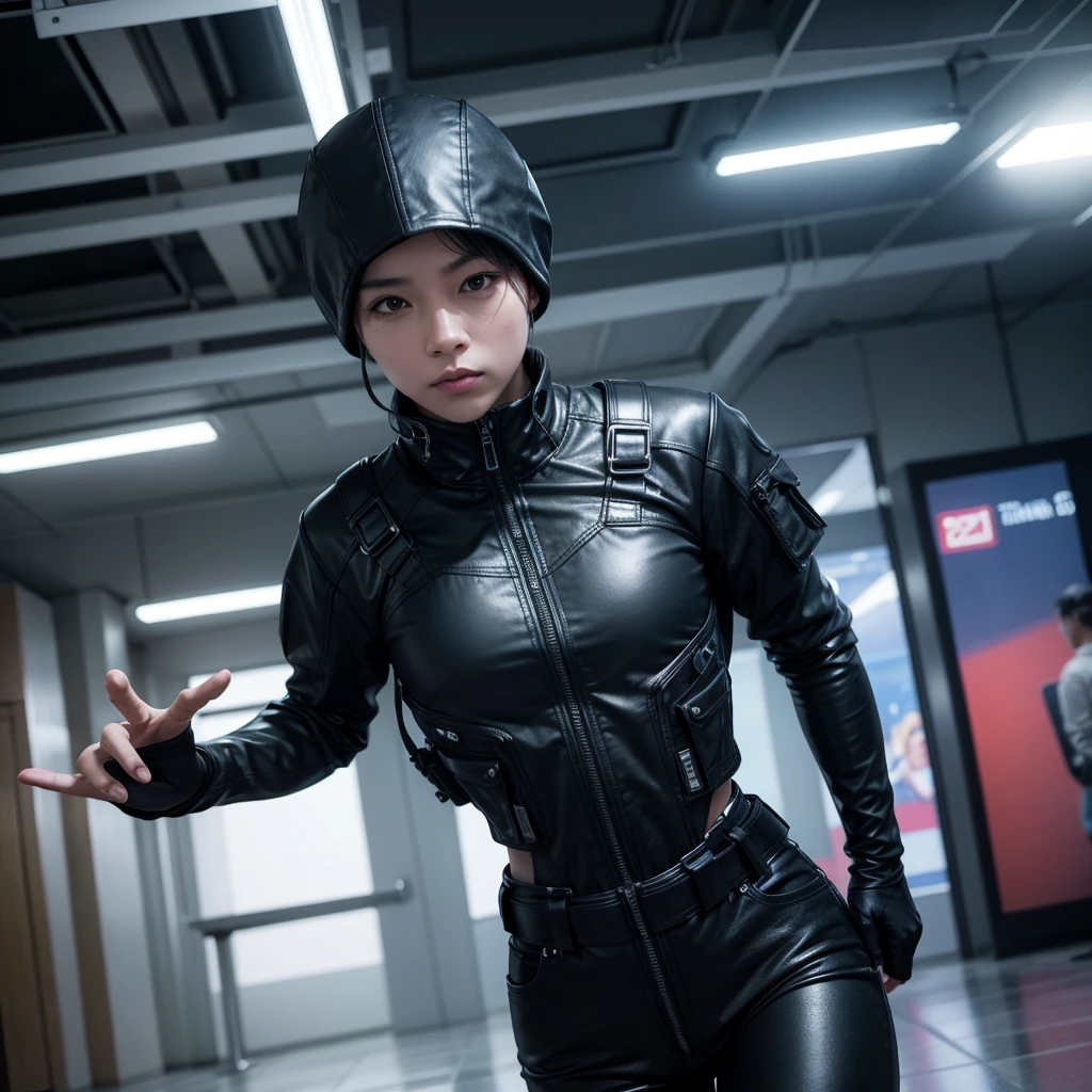 I want an image of a super technological robbery