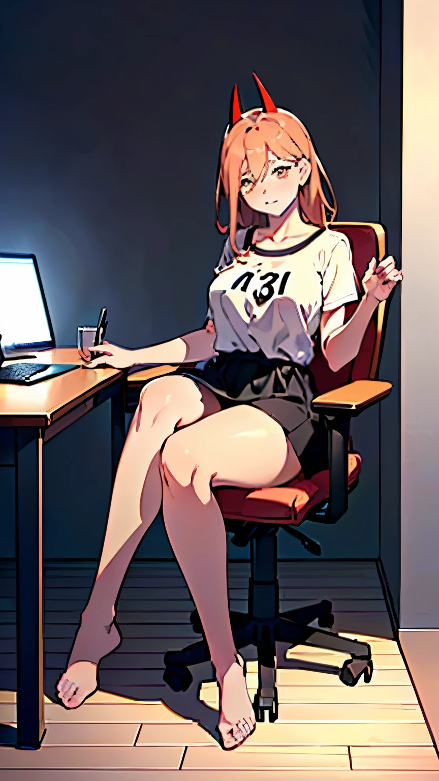 ((１Woman)),(secretary outfit, social shirt, Black Skirt, using the eyes of k:1.5、white thigh highs:1.5、Absolute Area、apron、empty background, black corner)), ((sitting on an office chair))((sitting on an office chair)) (cross legs) work of art, black corner, ((black corner)), whole body, (work of art, highest quallity, 8k, 1 person, A perfectly balanced body, offcial art、highest quallity、Beautiful legs, full body, 8k wallpaper、32 mil、work of art、ultra detali、high resolution、realisitic、fotorrealisitic:1.2), , clavicle:1.2,
