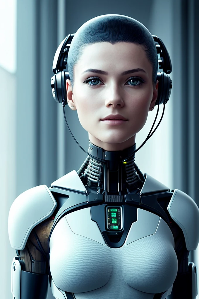 Electronic Systems On-Head Humanoids |Cyborg Woman| With a detailed brain that you can see| With a delicate heart that can be seen| Muscle Detail Wire | Realistic Skin| Biopunk| Cybernetics | Cyberpunk | Canon M50| 100mm| Sharp Focus | Gently| Hyperrealism | Very detailed| Intricate Details | Vascular Expression | Telegraph |full body |full-length