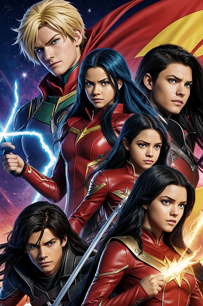 Animated image from the young Titans series of Robin and Star fire