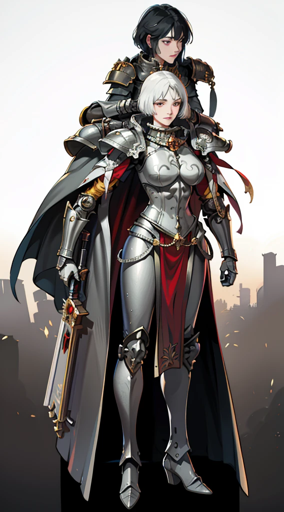 medieval woman knight full plate armor (Warhammer40k full body armor suit) ((intangible, without humans:1.5, Without head:1.5, without hands, without legs, No Man))