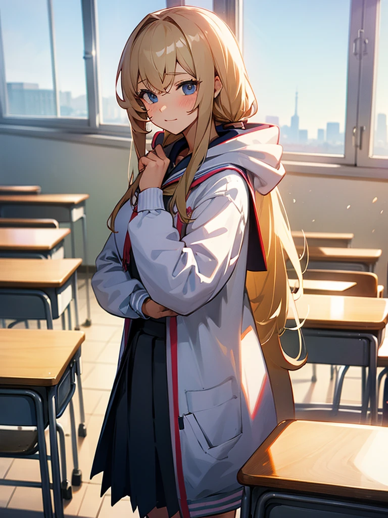 School,classroom,uniform,hoodie,Crossdresser
