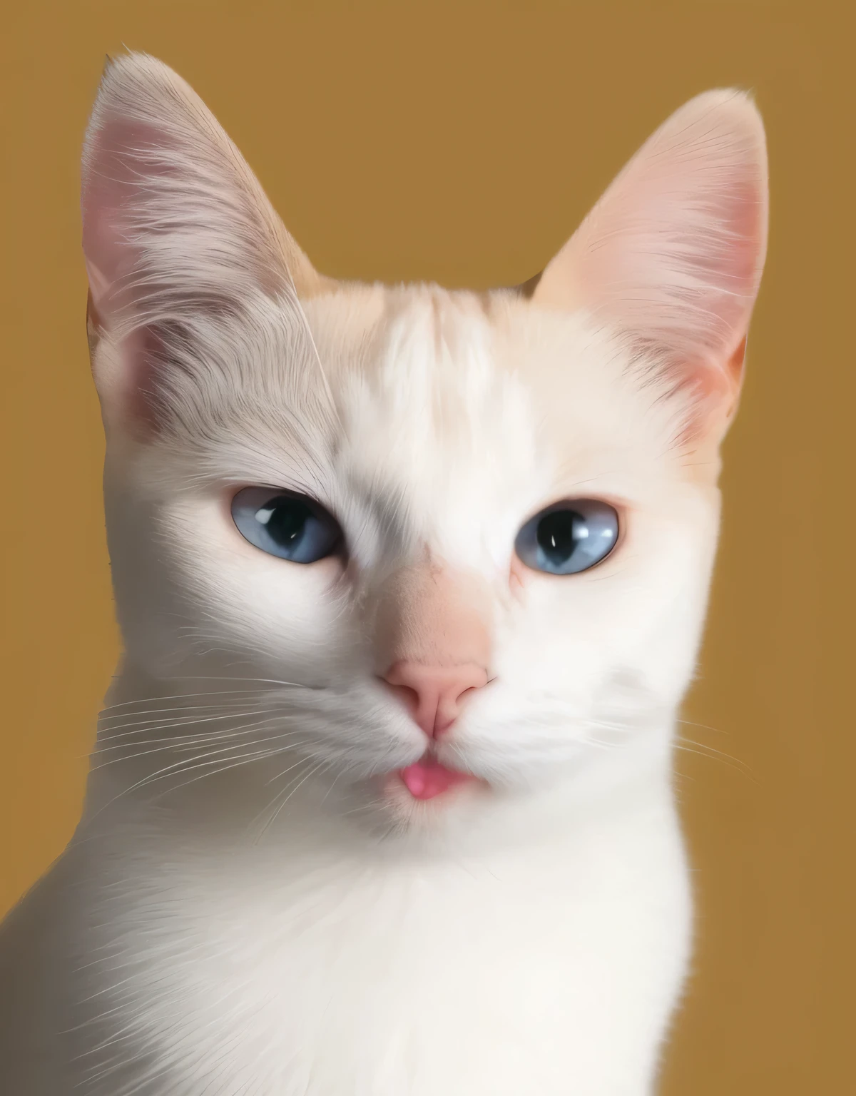 a very cute cat, she is very happy, her look is very happy and bright, she is smiling, the image is very detailed