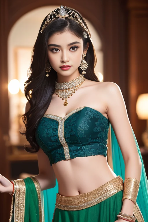 best quality, masterpiece, highres, 1girl, transparent pants dress, beautiful face, hair ornament, looking at viewer, smile, closed mouth,lips, dress,hair ornament, long hair, earrings, Beautiful face,upon_body, tyndall effect,photorealistic, dark studio, rim lighting, two tone lighting,(high detailed skin:1.2), 8k uhd, dslr, soft lighting, high quality, volumetric lighting, candid, Photograph, high resolution, 4k, 8k, Bokeh