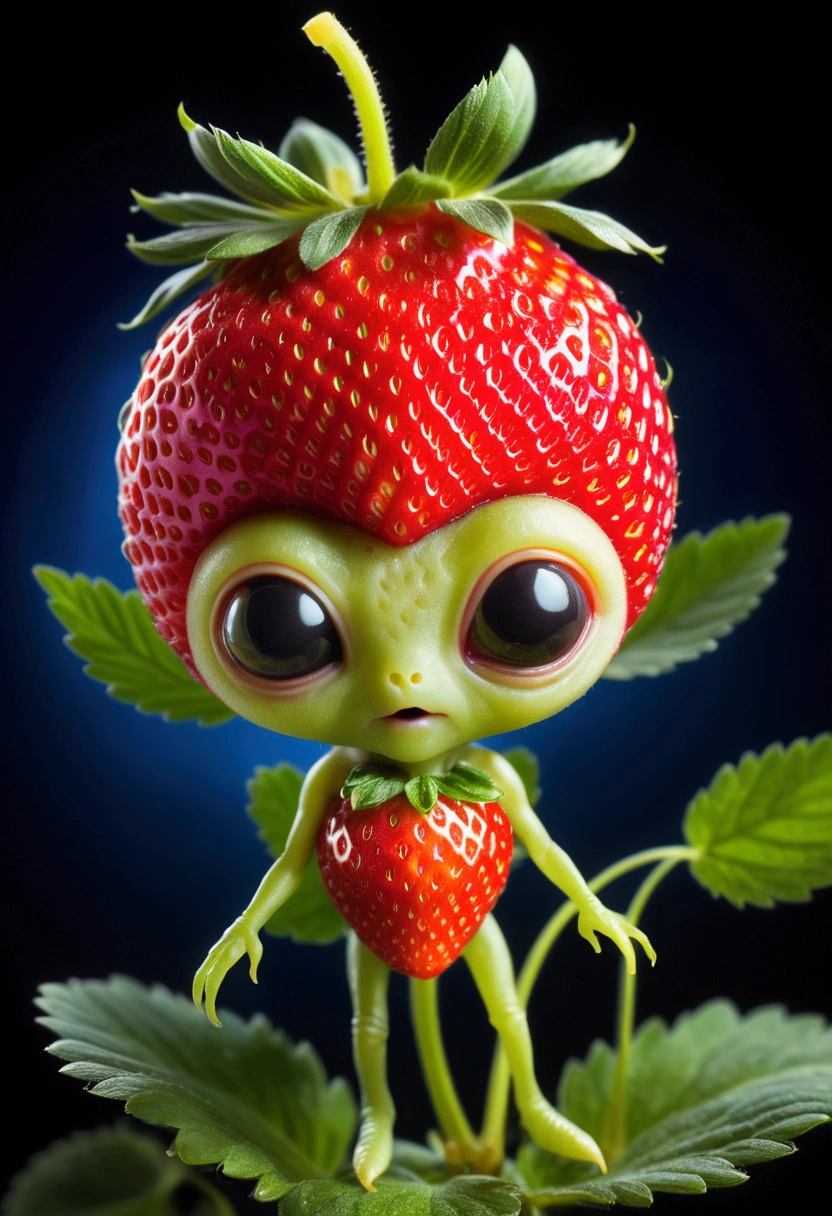 Strawberry Alien Born from Strawberries